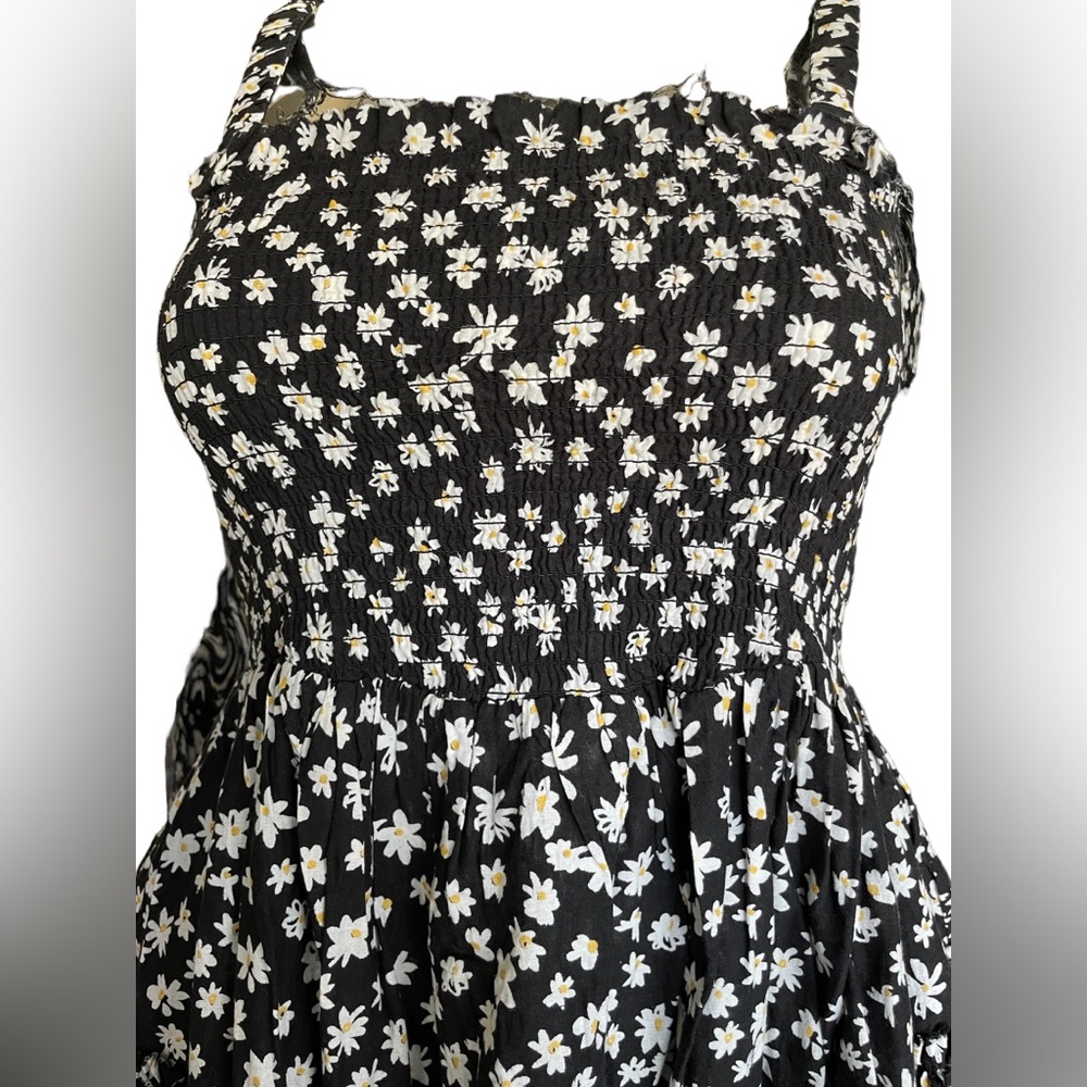 ASOS Floral Backless Layered Flared Dress Sz 2 - Picture 2 of 6